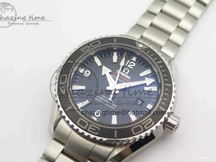 0710 Breathable Planet Ocean Pro Ceramic Bezel 45mm OMF 1:1 Best Edition On SS Bracelet A8500 (Black Balance Wheel) 8140